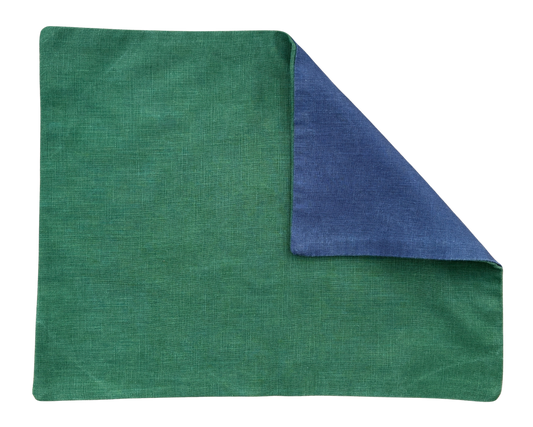 indigo x green placemat