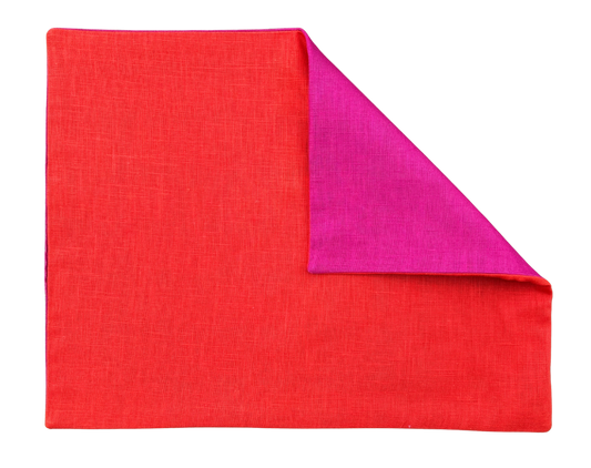 fuchsia x orange placemat