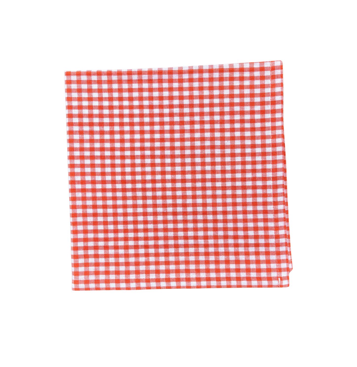 orange gingham napkin