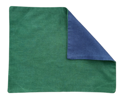 indigo x green placemat