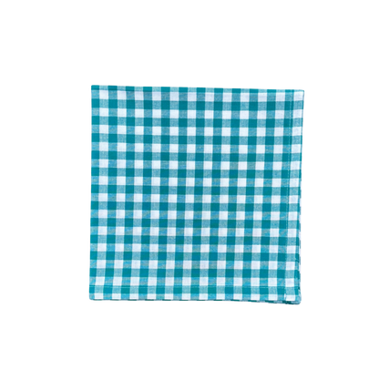 turquoise gingham napkin
