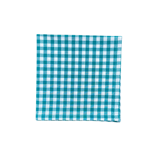 turquoise gingham napkin