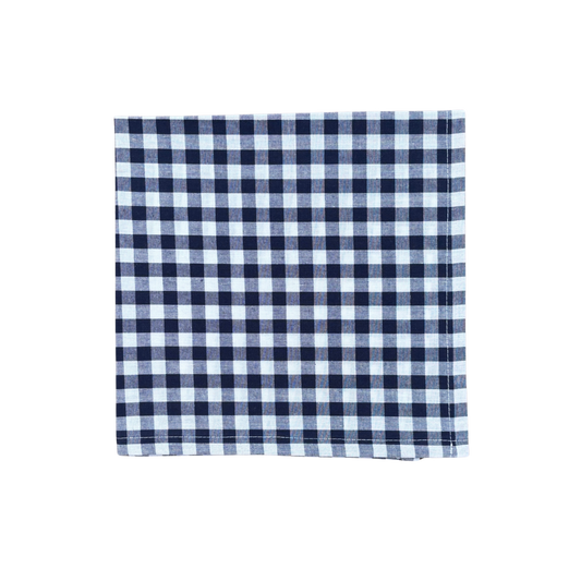 navy gingham napkin