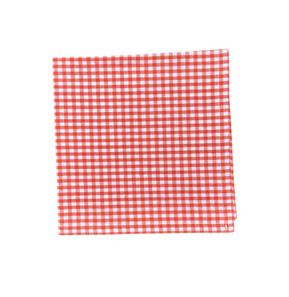 orange gingham napkin