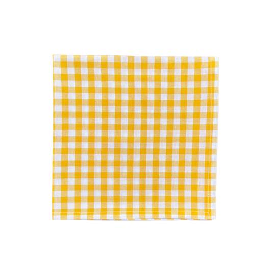 yellow gingham napkin