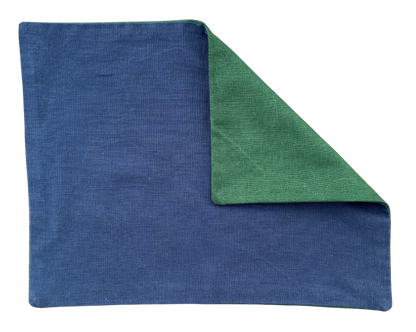 indigo x green placemat